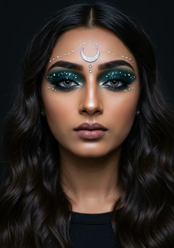 A simple step-by-step dark mermaid makeup look for beginners
