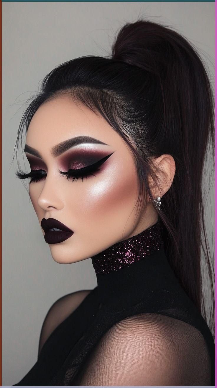 A side-by-side comparison of a classic vampire beauty face with a modern, softer interpretation