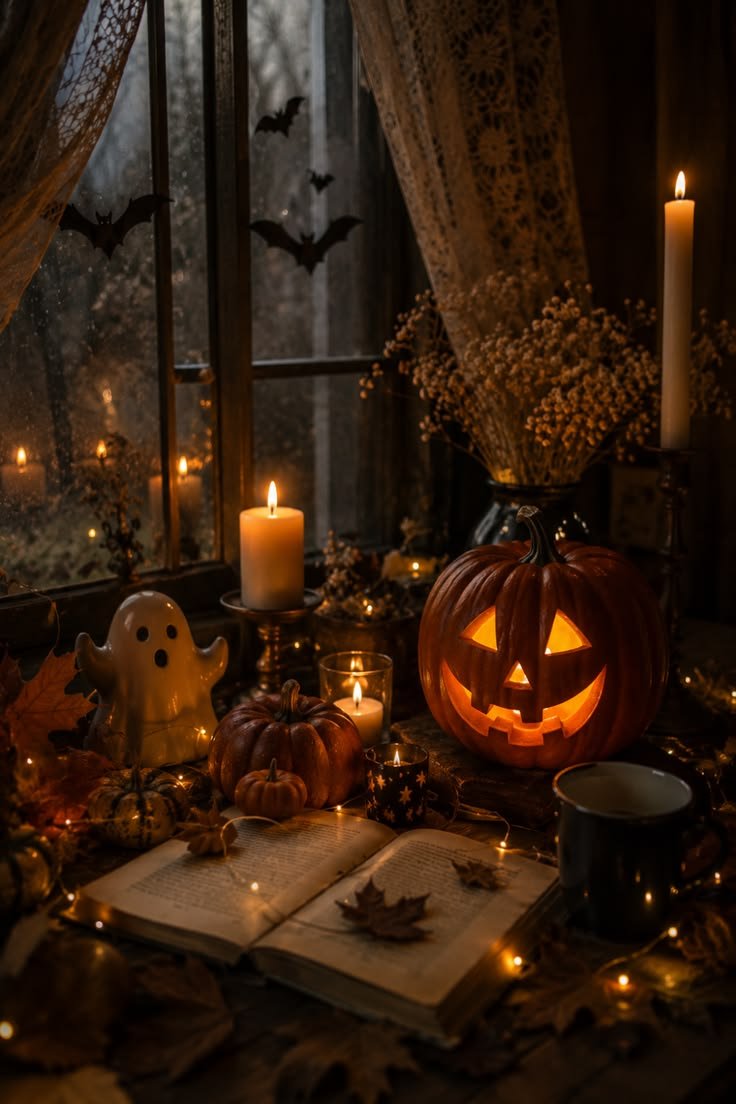 Cozy room setup perfect for halloween aesthetic sleepover ideas with themed blankets and soft lighting