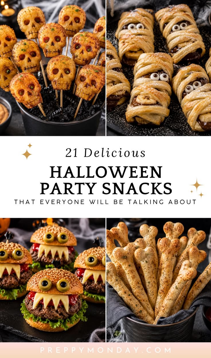 Graveyard dirt cups for thematic Halloween party food desserts