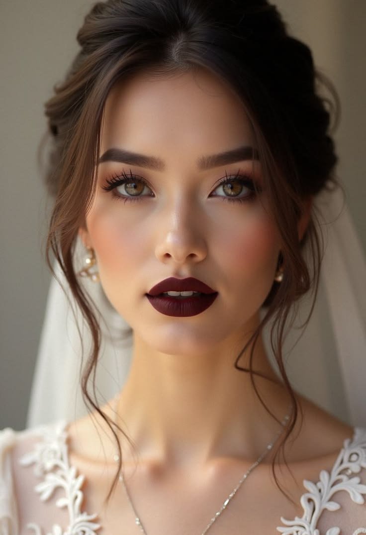 Woman with poorly blended dark makeup, illustrating common mistakes