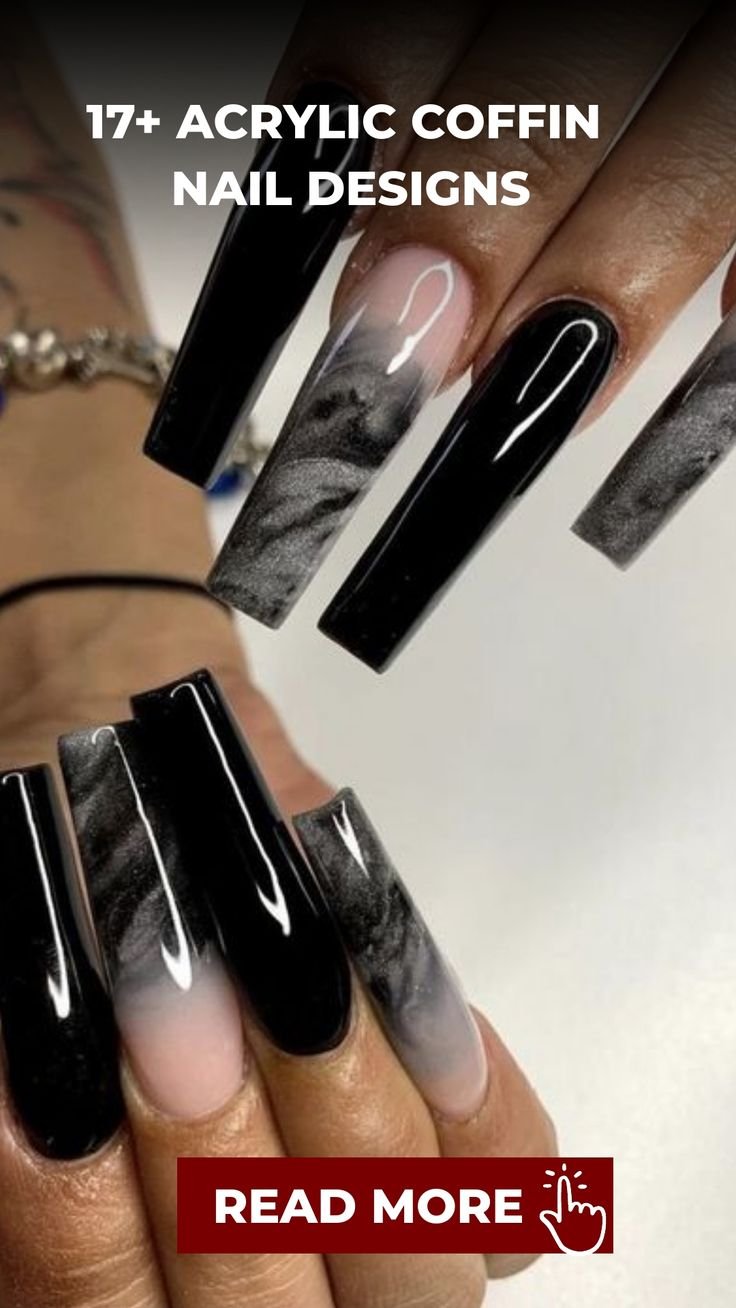 Trend-setting gothic coffin nails in a deep burgundy with a subtle shimmer, reflecting 2026 styles.