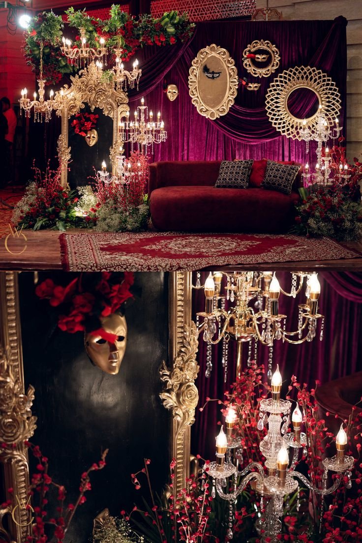 Future trends in masqurrade decor including digital projections