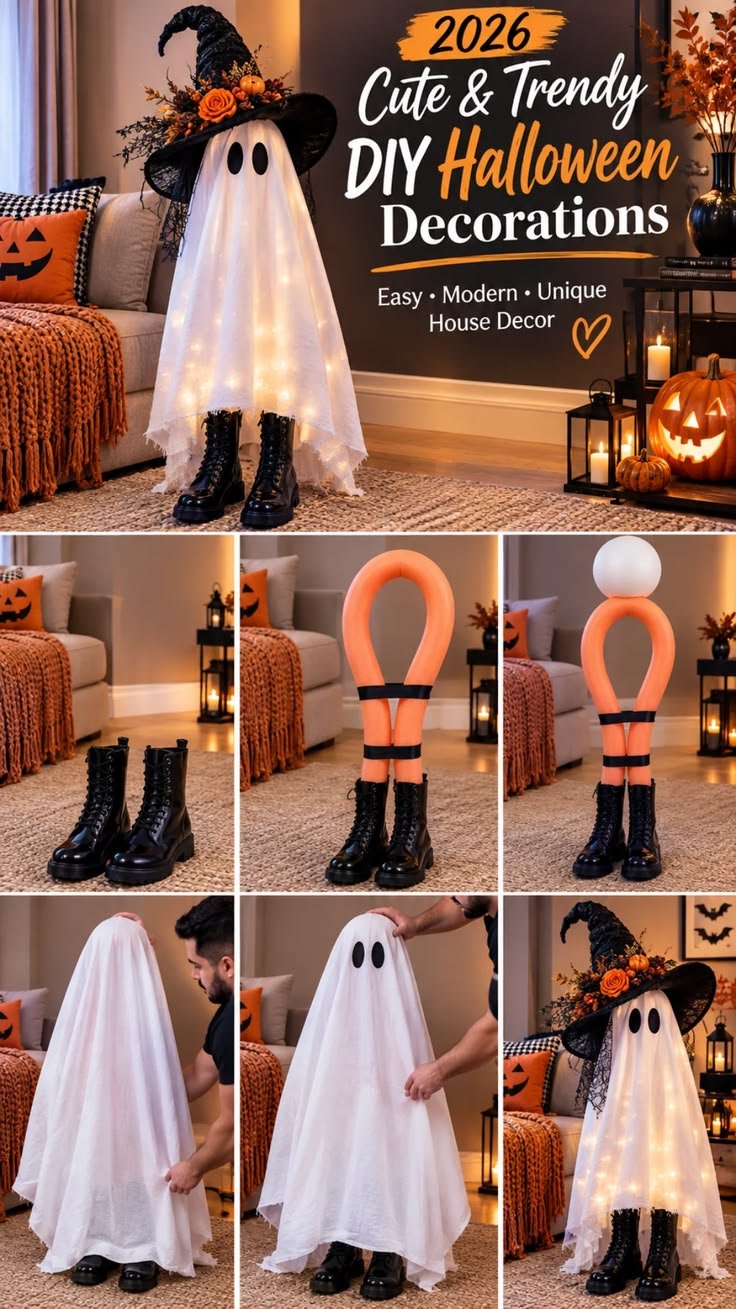 Realistic weathered resin tombstones creating a graveyard scene for outdoor halloween decor