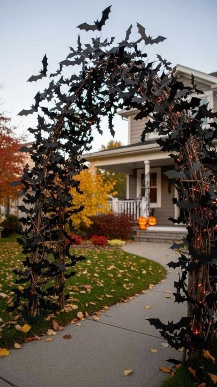 Colossal poseable spider climbing the side of a house for halloween decorations outdoor