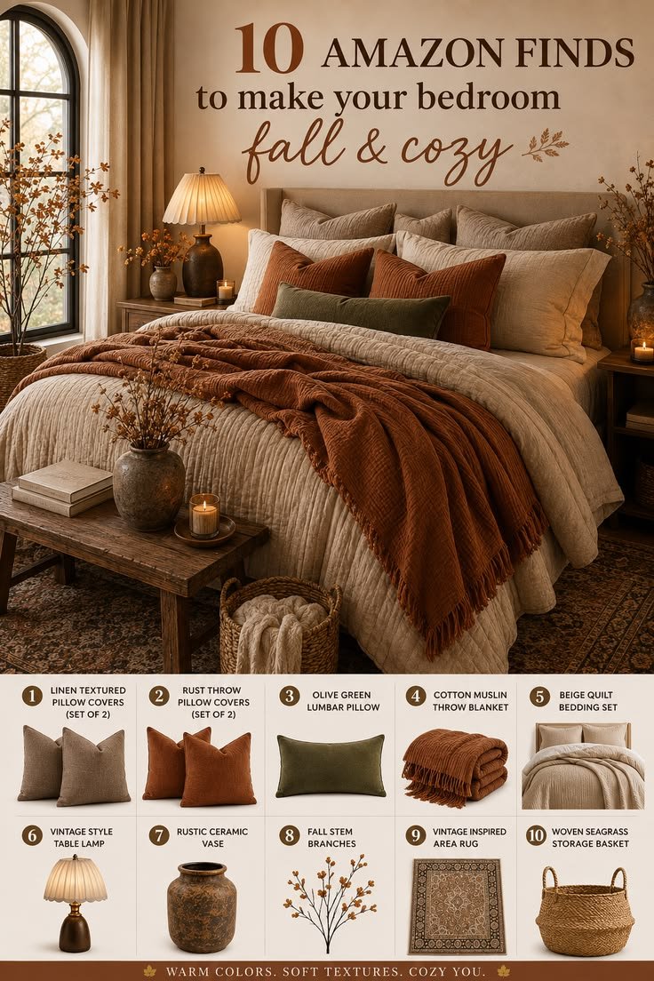 Heavy quilted patchwork fall bedding combo highlighting heritage design and nostalgia
