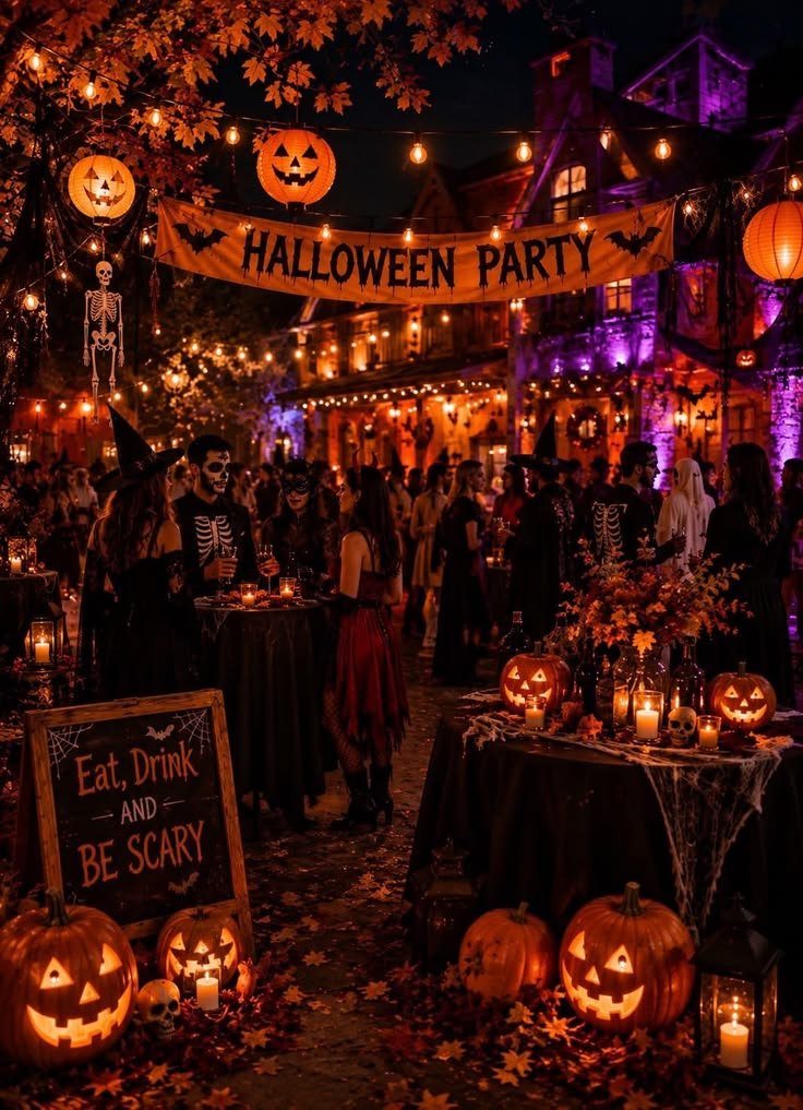 Halloween party games and activities with pumpkin bowling and crafts