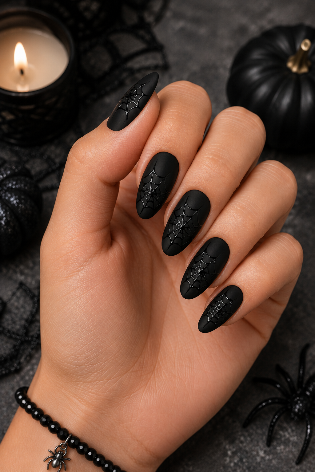 black fall nail color