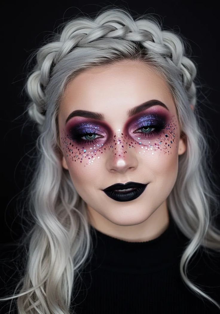 Wet look hair styling for the dark mermaid makeup aesthetic