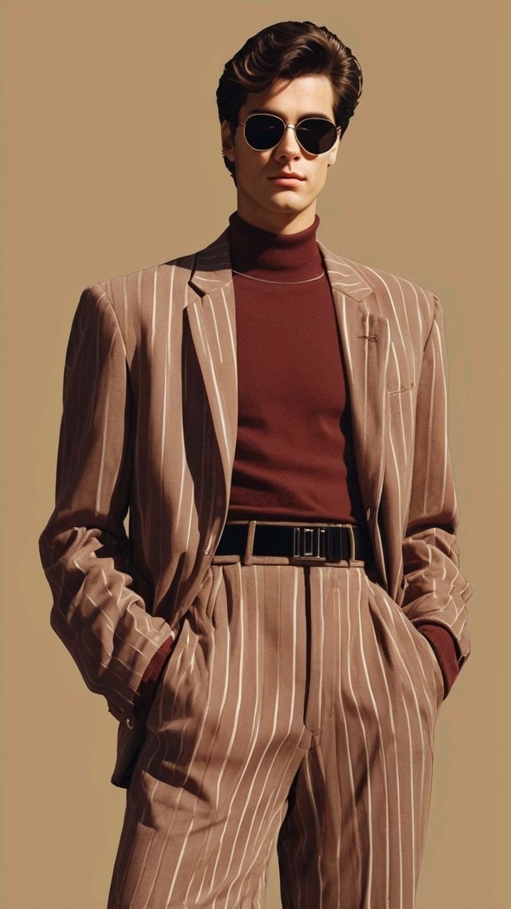 A collection of opulent 80s accessories, including large jewelry, belts, and designer bags.