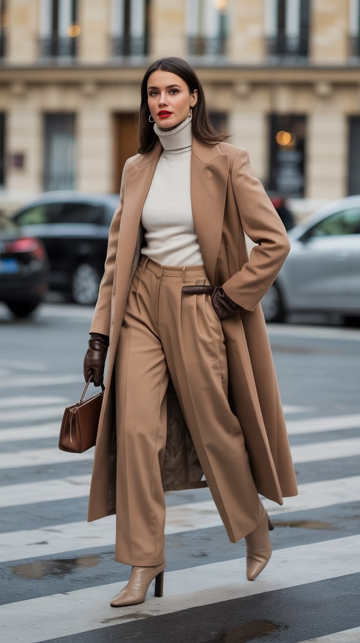 Woman in a contemporary baggy suit outfit reflecting current fashion trends