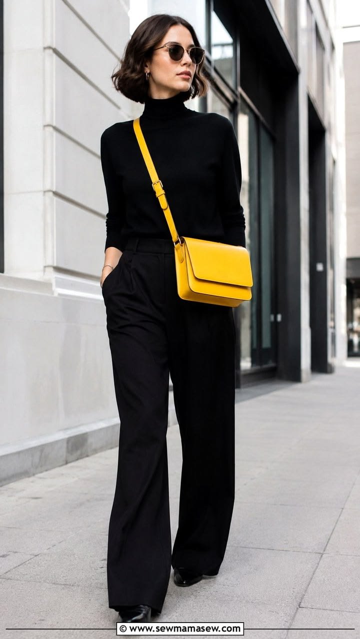 Diverse satchel bag sizes demonstrated, showing impact on overall outfit proportion.