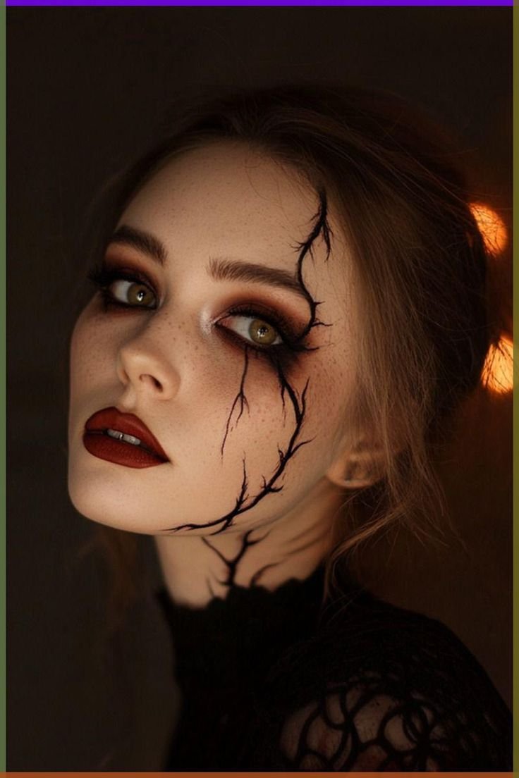 A collection of dark lipsticks, pale foundations, and smoky eyeshadow palettes, representing vampire beauty products