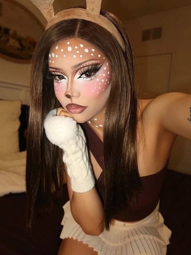 A collection of 25 cute deer makeup ideas showing diverse styles for all skill levels