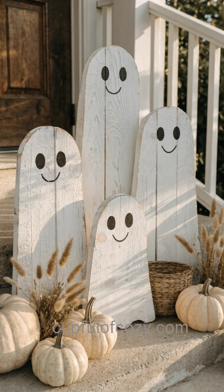 Weathered creepy cloth draping over porch columns for halloween decorations outdoor