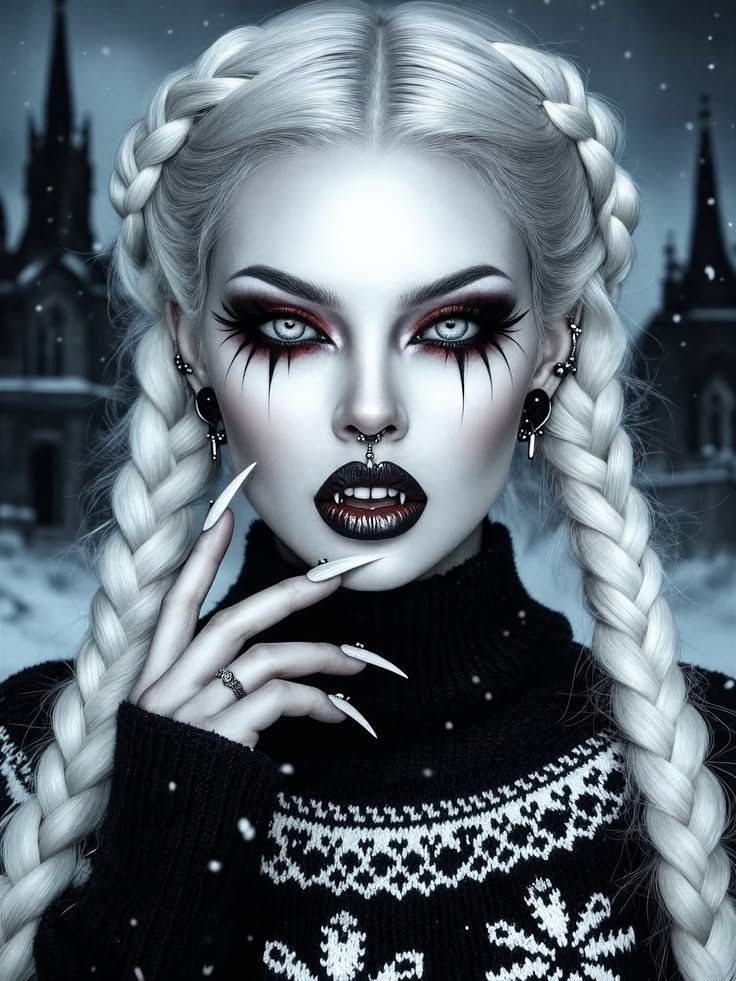 A classic portrait-style image evoking timeless beauty, suggesting the enduring appeal of the vampire aesthetic