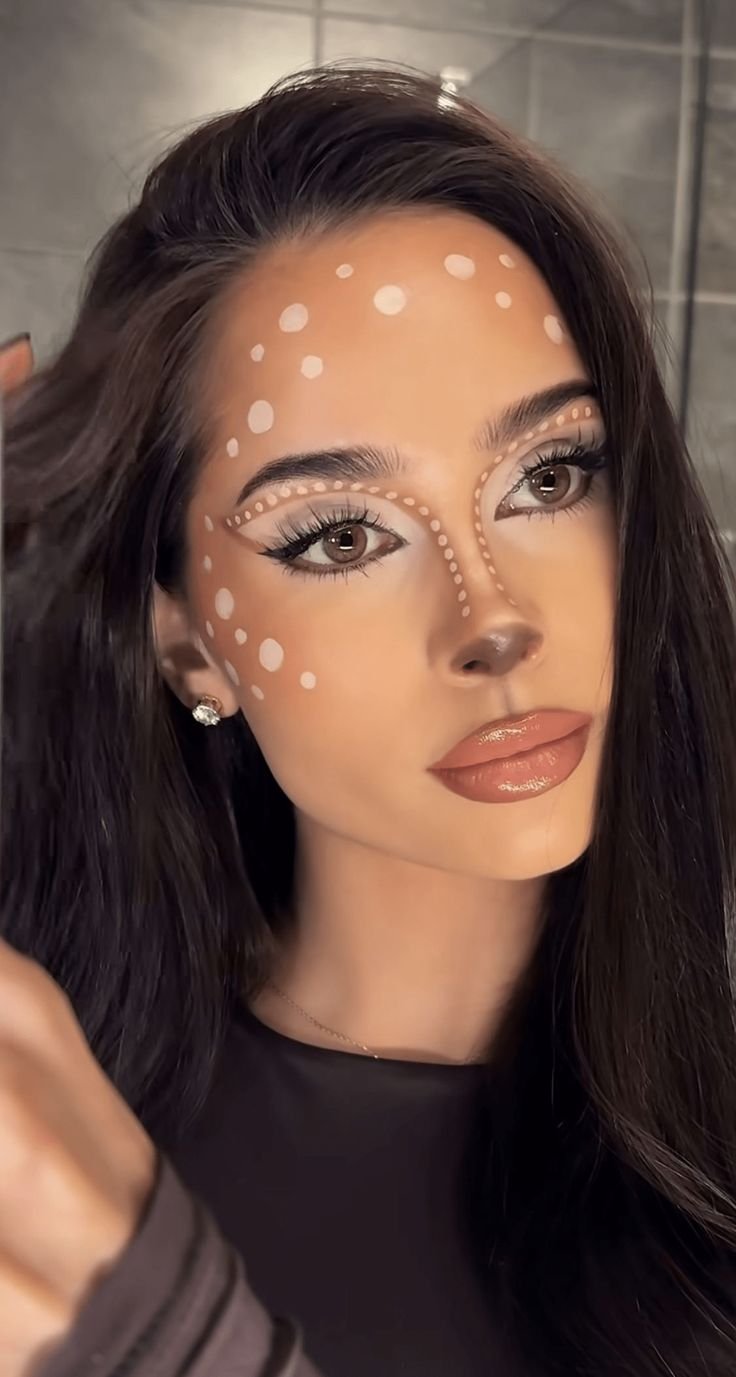 Creative 21+ halloween deer makeup ideas featuring artistic flair and unique color combinations